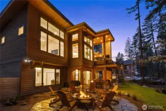 This oversized gas fire pit will lead to many fireside chats.