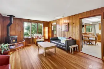 Living room open to the entry and kitchen is wonderful for entertaining.