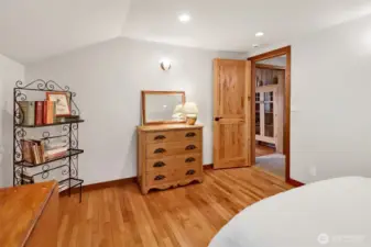 Second Bedroom with fir floors.