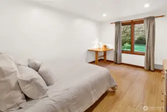 Third Bedroom faces West and looks out onto the back yard views and wood floors.