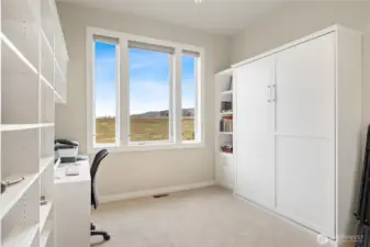 Bedroom/office with California Closet Murphy Bed