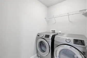 Upstairs laundry with lots of room