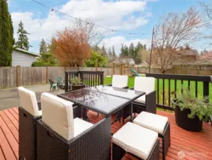 A fun place for dinner on the deck.