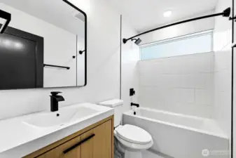 Full bathroom on entry level.