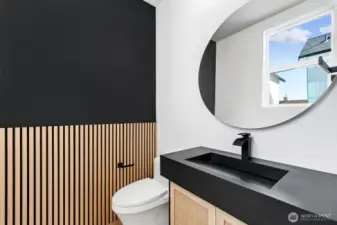 Half bath on main level.