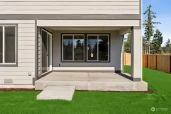 Covered patio for outdoor living