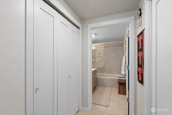 Dual Closets with California Closets Organizers. Walk-in Closet to the Right.