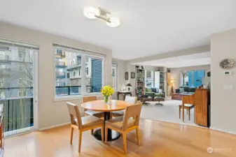 Wide open spaces and natural light are the theme in this Home.  Even the Dining Area features a large Picture Window plus Glass Door to the private Deck.