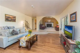 Living Room & Bonus Room w/Fireplace Main Level