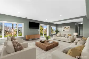 Expansive daylight basement for fun!