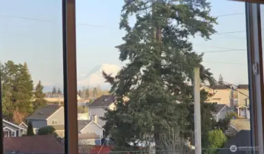 Mountain view from primary bedroom.