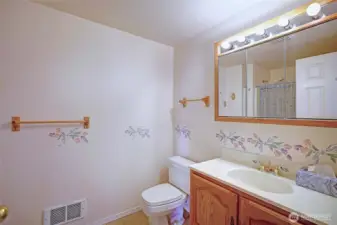 Downstairs full bath.