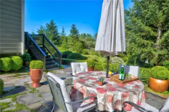 Another view of the backyard hangout.