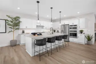 Breathtaking kitchen... All pictures are of model home.  Layout is the same, but materials and colors will vary.