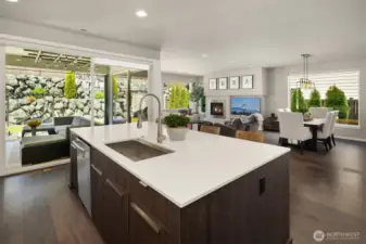 Sliding Door from Kitchen to Patio & Yard