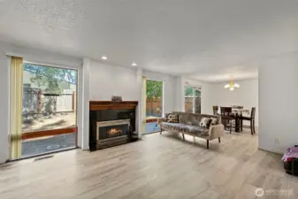 Spacious Living Room & Dining Area