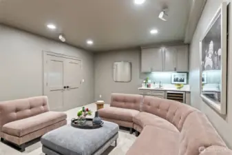 Media Room wet bar area