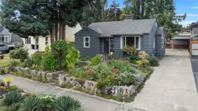 Professionally designed landscaping by current owners
