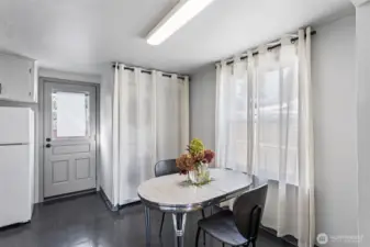 Dining space adjacent to kitchen