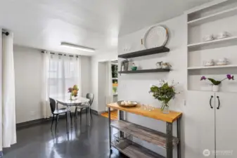 Lots of extra kitchen storage spaces