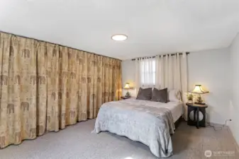 Spacious primary bedroom