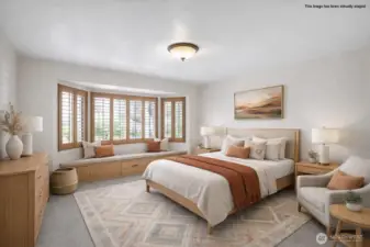 Virtually staged bedroom