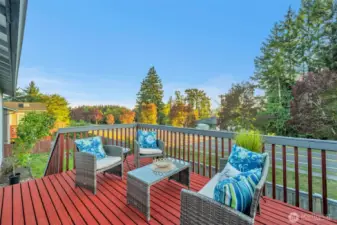 Back deck leading to back yard