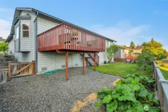 Back yard view of home