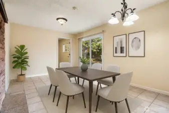 Virtually Staged Dining Room