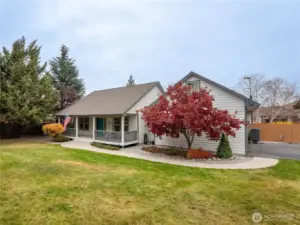 Manicured landscaping