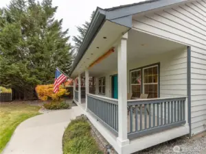 Spacious front porch
