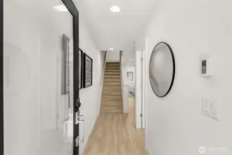 Entry level includes a spacious bedroom and full bath making guest stays private and comfortable.