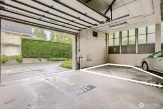 Easy end-parking spot right next to the exit.