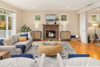 Great Room and Gas Stone Fireplace