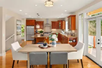 Open Dining Area with Access to Spacious Deck