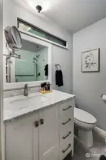 Updated owner suite bath.