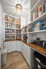 Custom pantry.