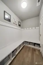 Mudroom off garage