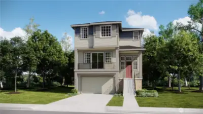 Artist rendering only. Home features can vary.