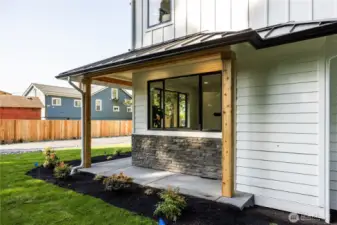 Wrap around patio