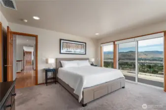 Primary bedroom on the main level...oh those views!