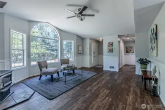Large open living room.