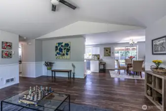 Flowing open floorplan.