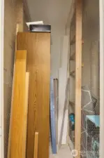 Inside secure storage unit.