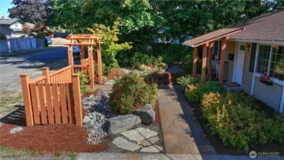 Covered entryway.