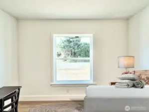 Bedroom #3 is also larger and has a good sized closet. Home has desirable split floor plan with the Master on one side and the other 2 bedrooms on the other. Virtually Staged.