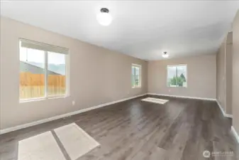 HUGE back living room with office space