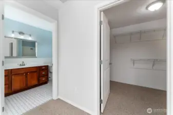 Walk-in closet in Primary