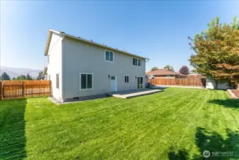 Large, but low maintenance yard.