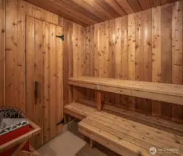 Retreat to this custom built Sauna after a busy day!